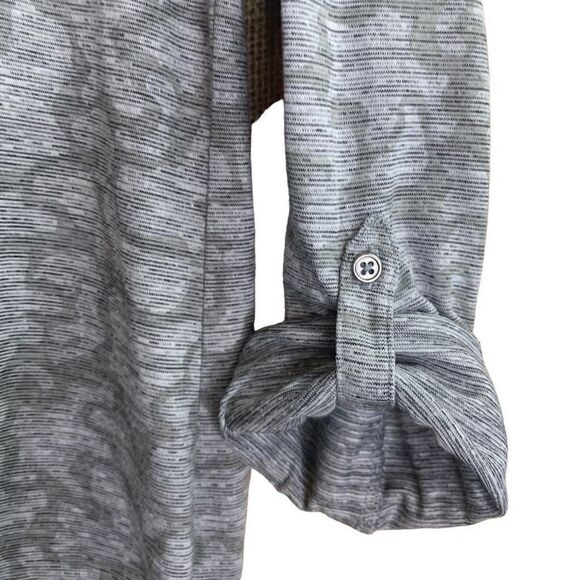 Columbia Sportswear Gray Tonal Long Sleeve Drawstring Hem Top Size M - Picture 5 of 9